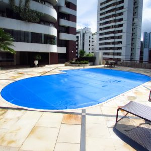 Capa de piscina em tela sintética